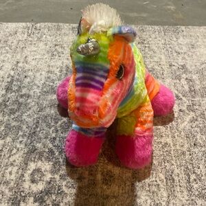 Colorful unicorn plush, 13 inches